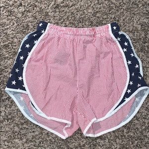 American Flag  Seersucker Shorts